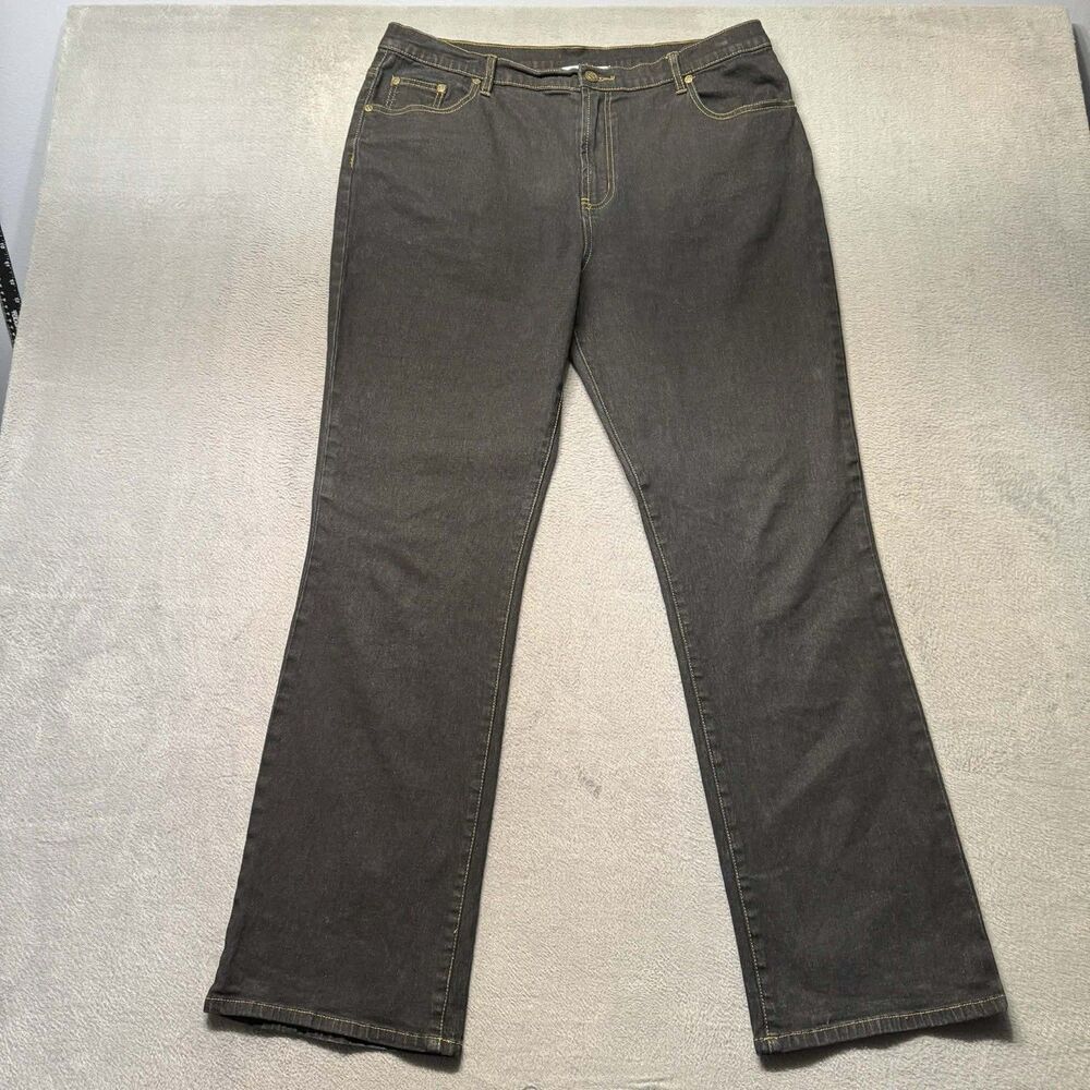 DG2 By Diane Gilman Womens 16 Bootcut Jeans Dark Wash Stretch Denim EUC